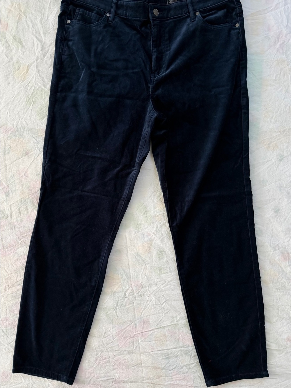 Well Worn Navy Velvet Pants